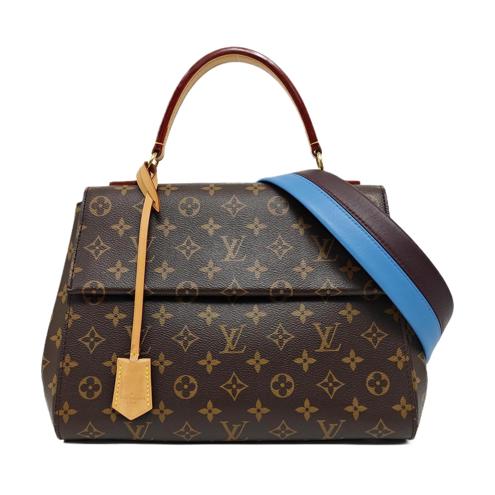 CLUNY MM Monogram Coated Canvas Brown