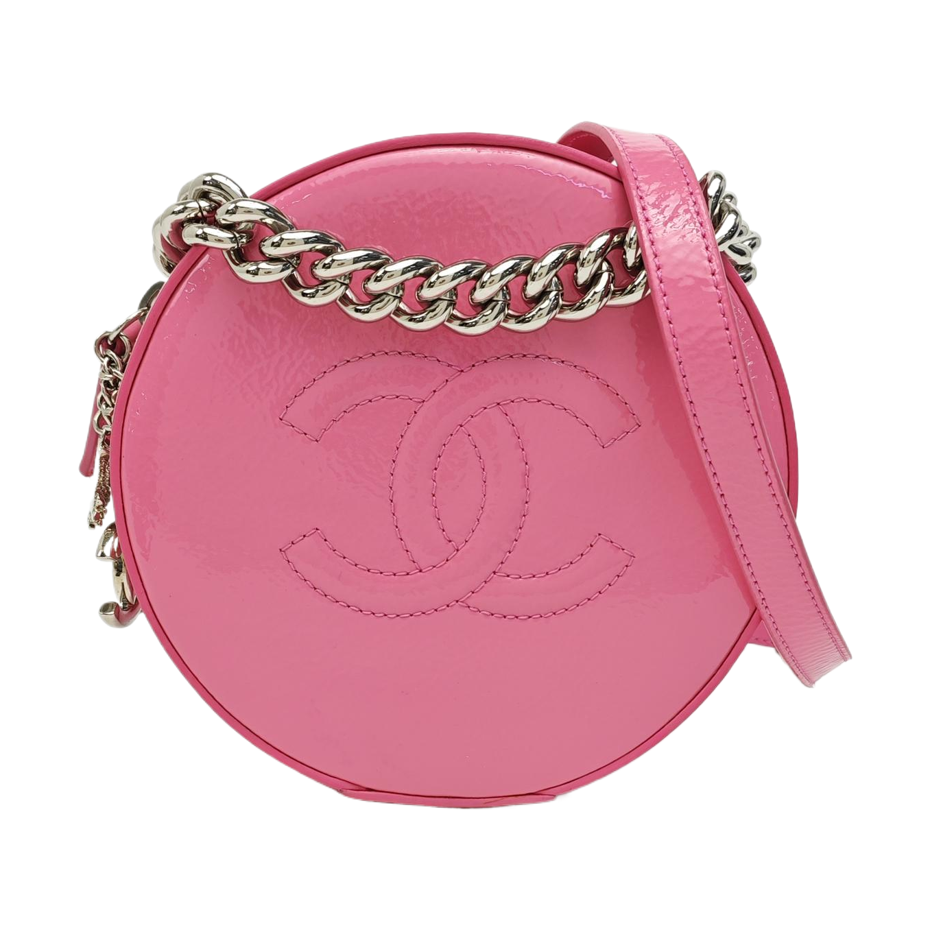 ROUND Quilted Patent Leather Pink