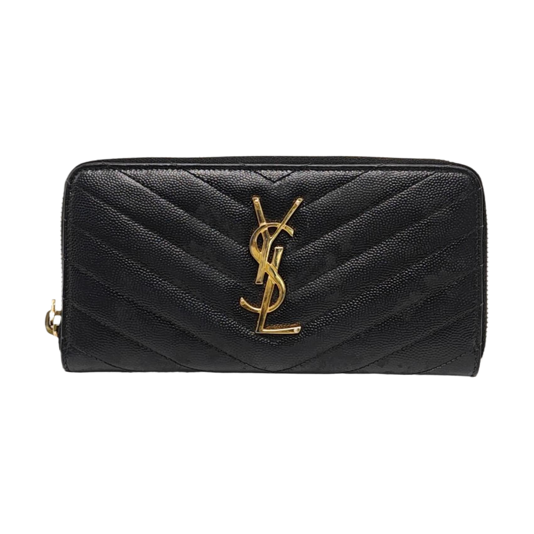 MONOGRAM Chevron Calfskin Black