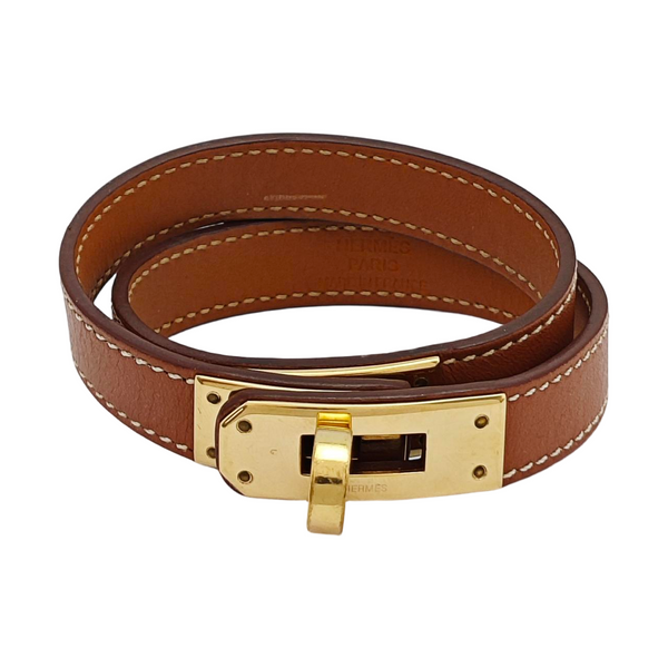 Pulsera Kelly de cuero marrón