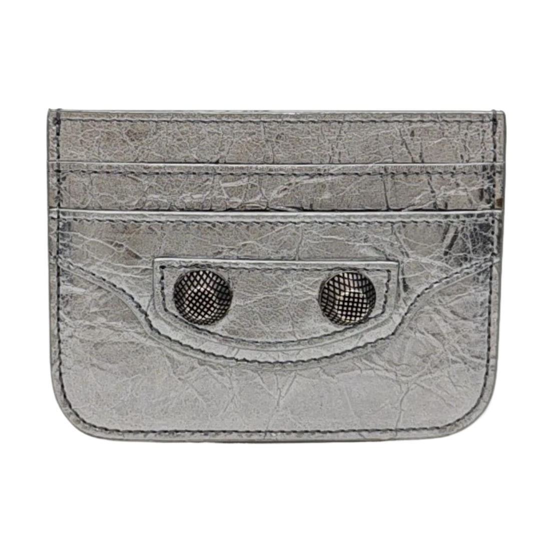 Le Cagole Lambskin Silver Card Holder