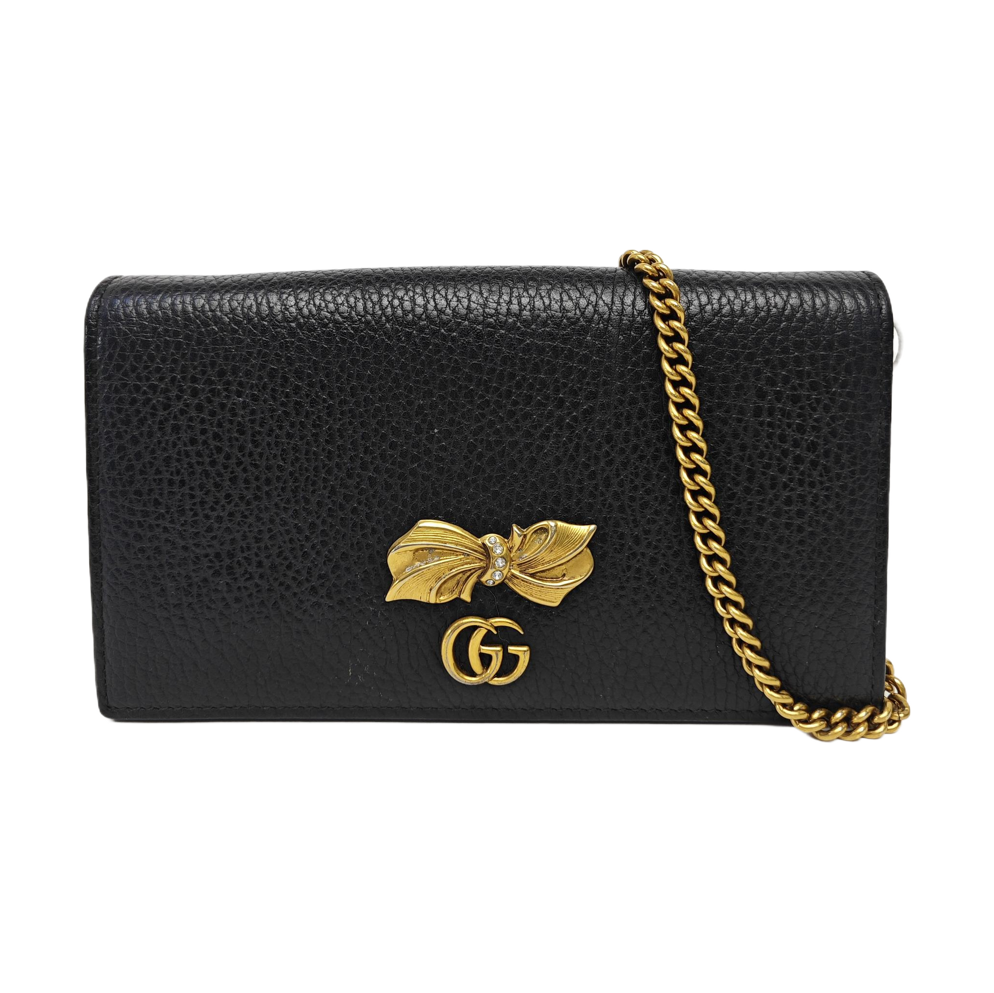 GG Marmont Super Mini Calfskin Black