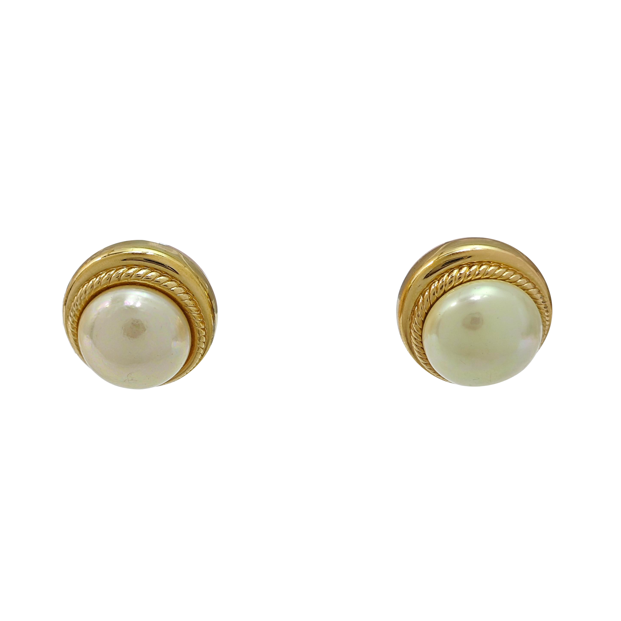 Metal White Clip On Earrings