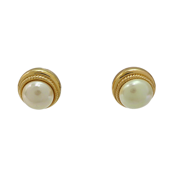 Metal White Clip On Earrings