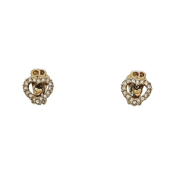 Petit CD Metal Gold Clip On Earrings