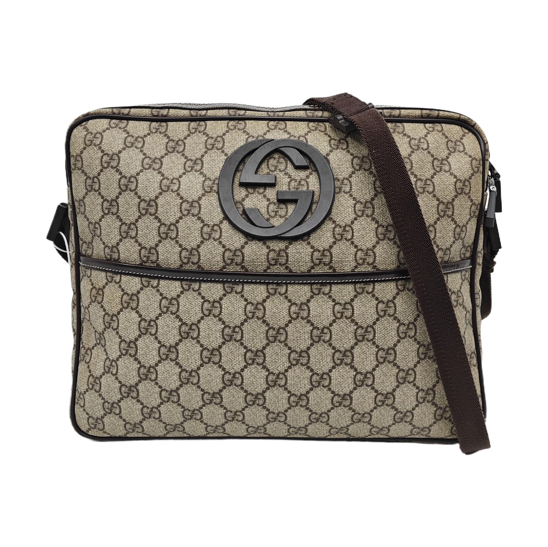 Monogram Coated Canvas Shoulder Bag Beige