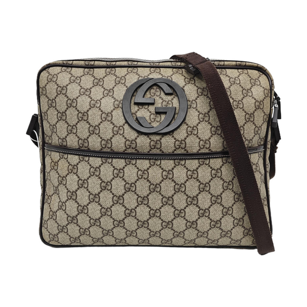 Monogram Coated Canvas Shoulder Bag Beige