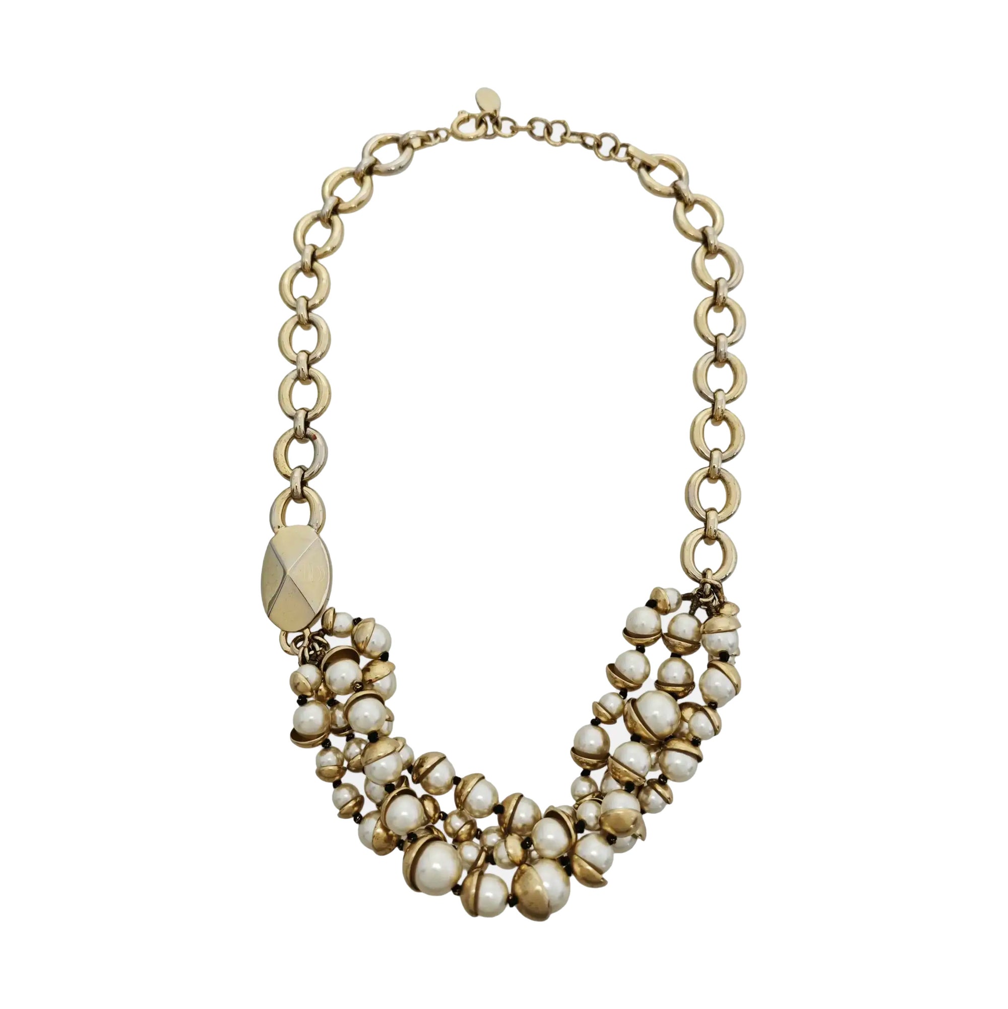 Ultradior Faux Pearl Gold Necklace