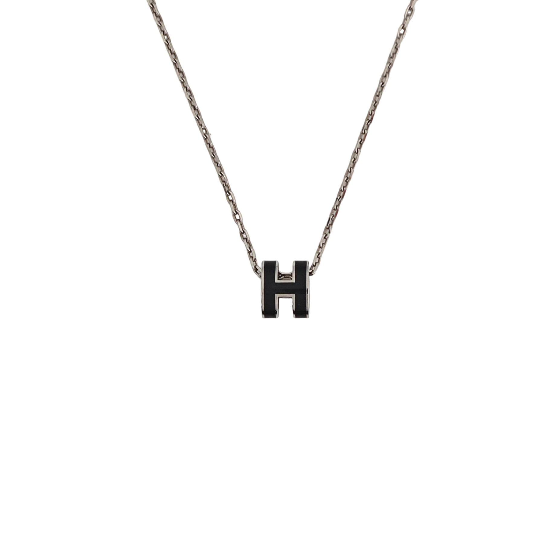 Pop H Metal Silver Necklace