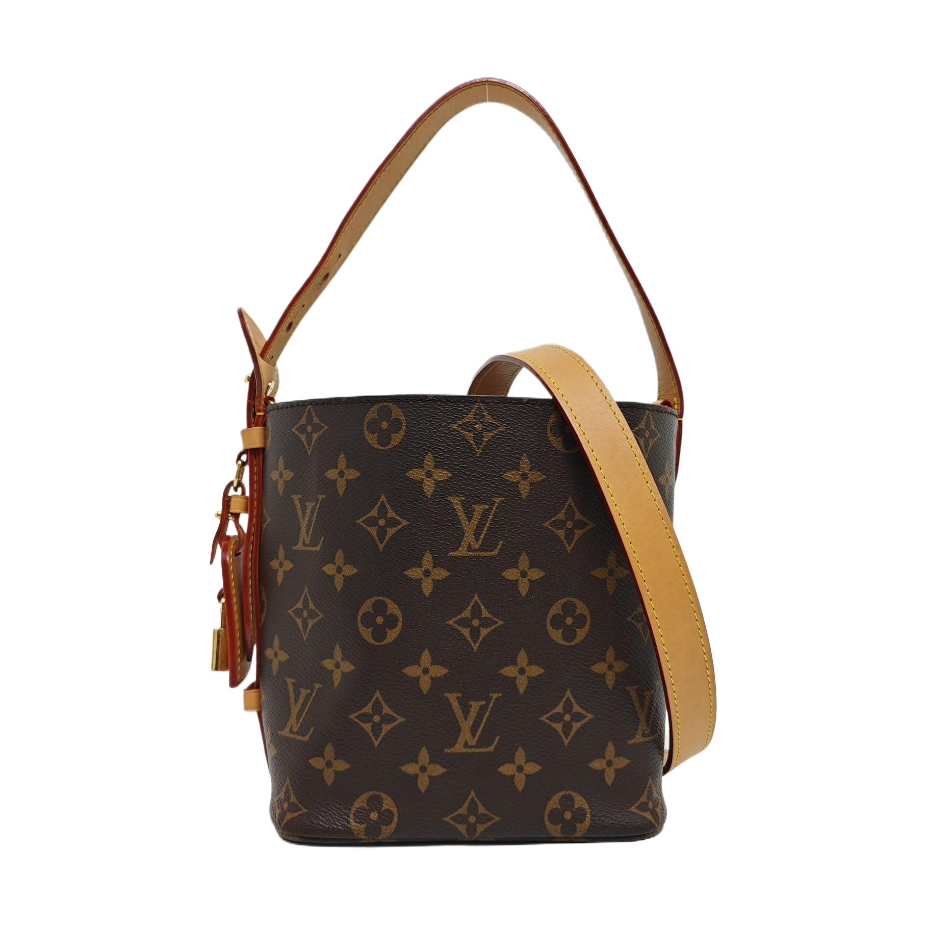 ALL IN BB Monogram Coated Canvas Brown