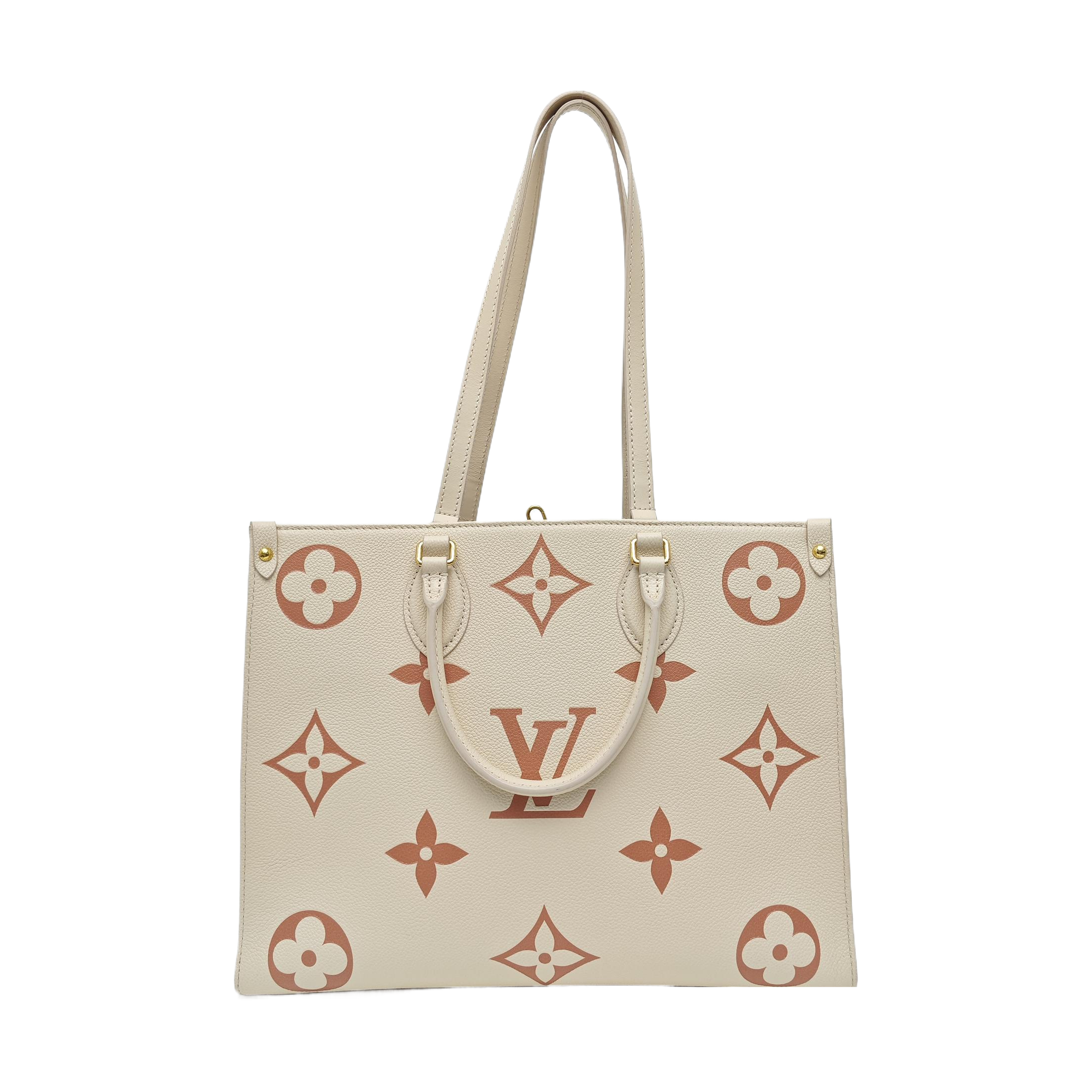 ONTHEGO MM Monogram Calfskin Beige