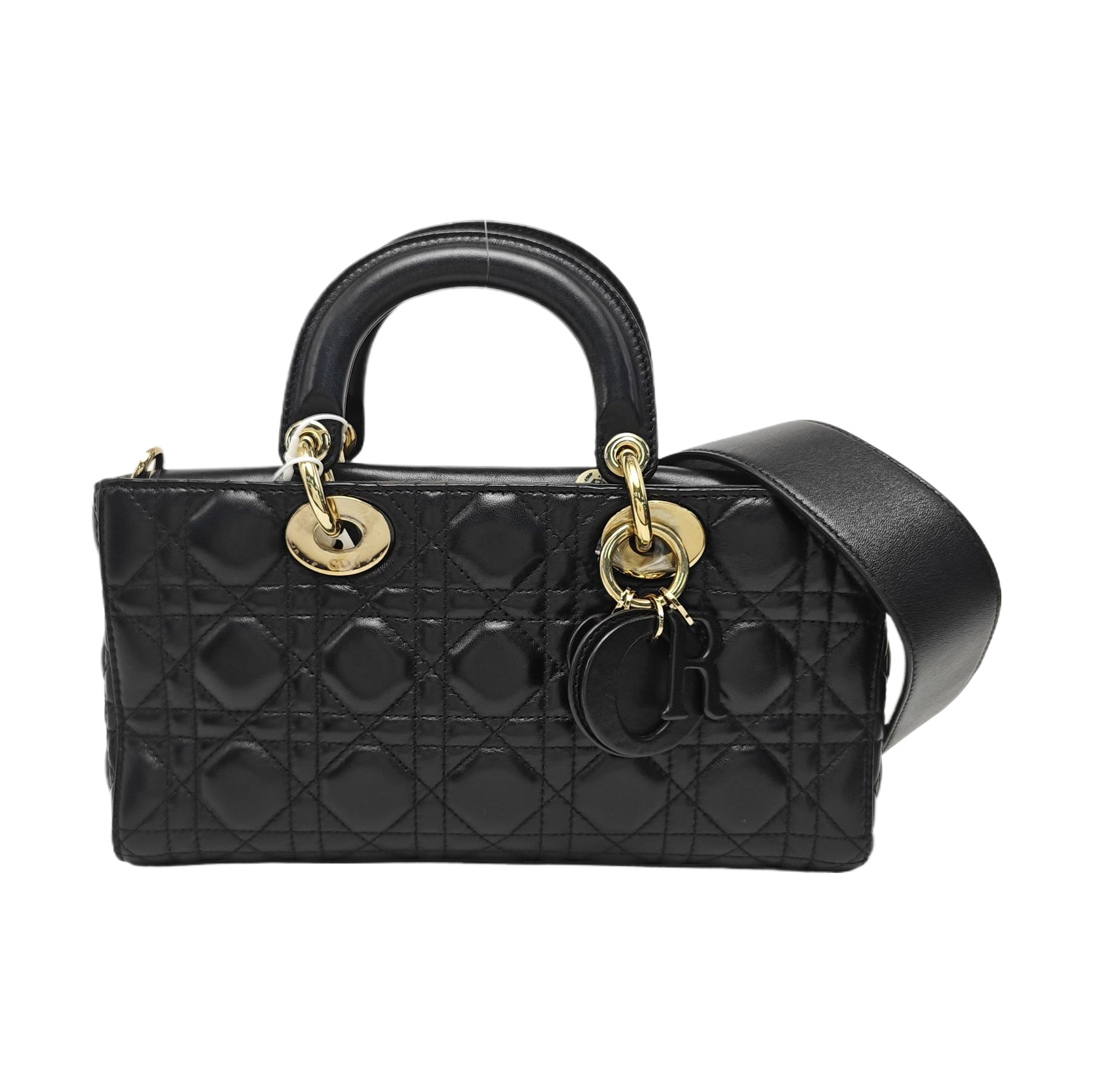 Lady D-Joy Medium Cannage Lambskin Black
