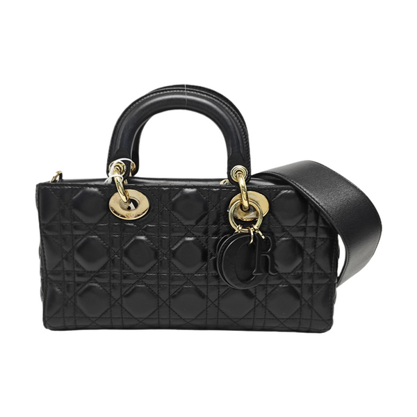 Lady D-Joy Medium Cannage Lambskin Black