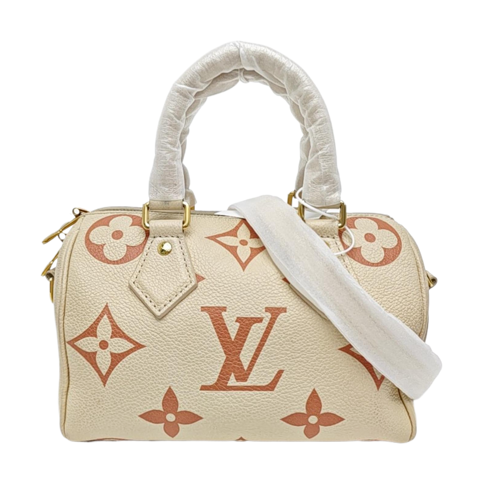 SPEEDY 20 Monogram Calfskin Beige
