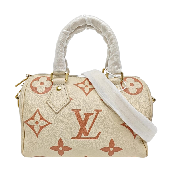SPEEDY 20 Monogram Calfskin Beige