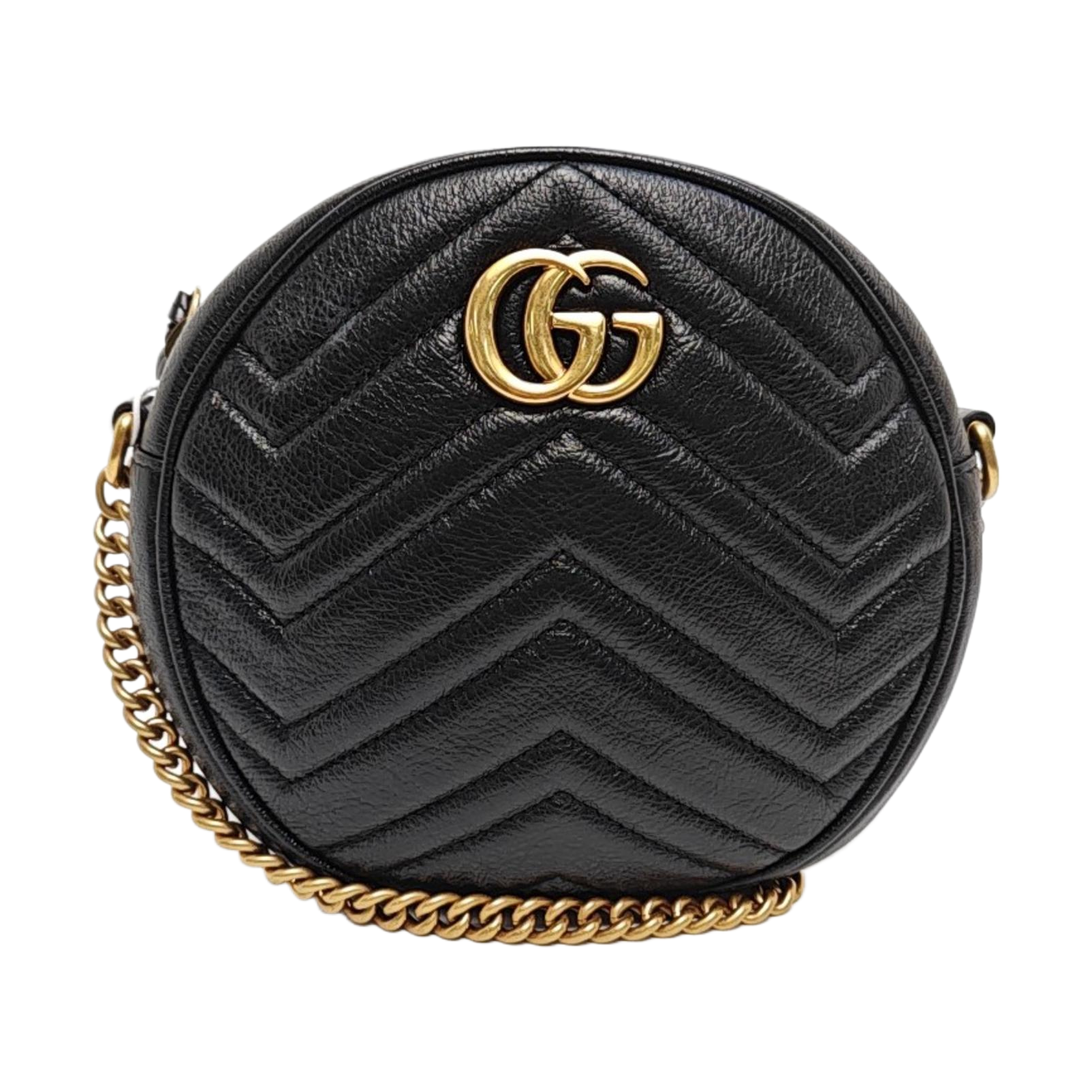 GG Marmont Mini Quilted Calfskin Black