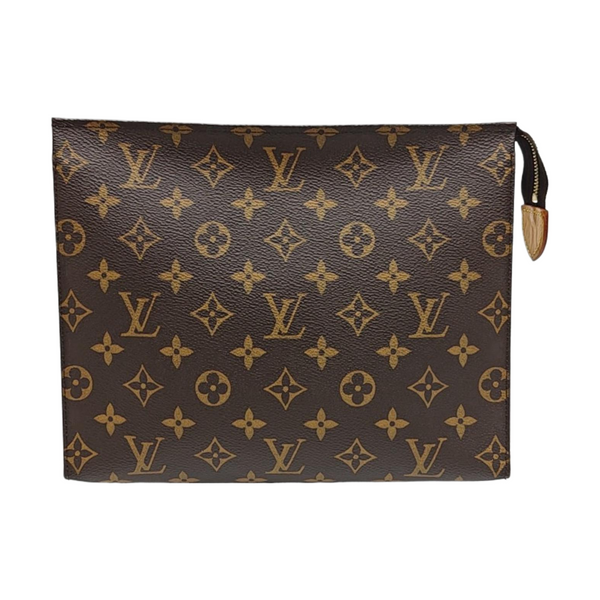 TOILET POCKET 26 Monogram Coated Canvas Brown
