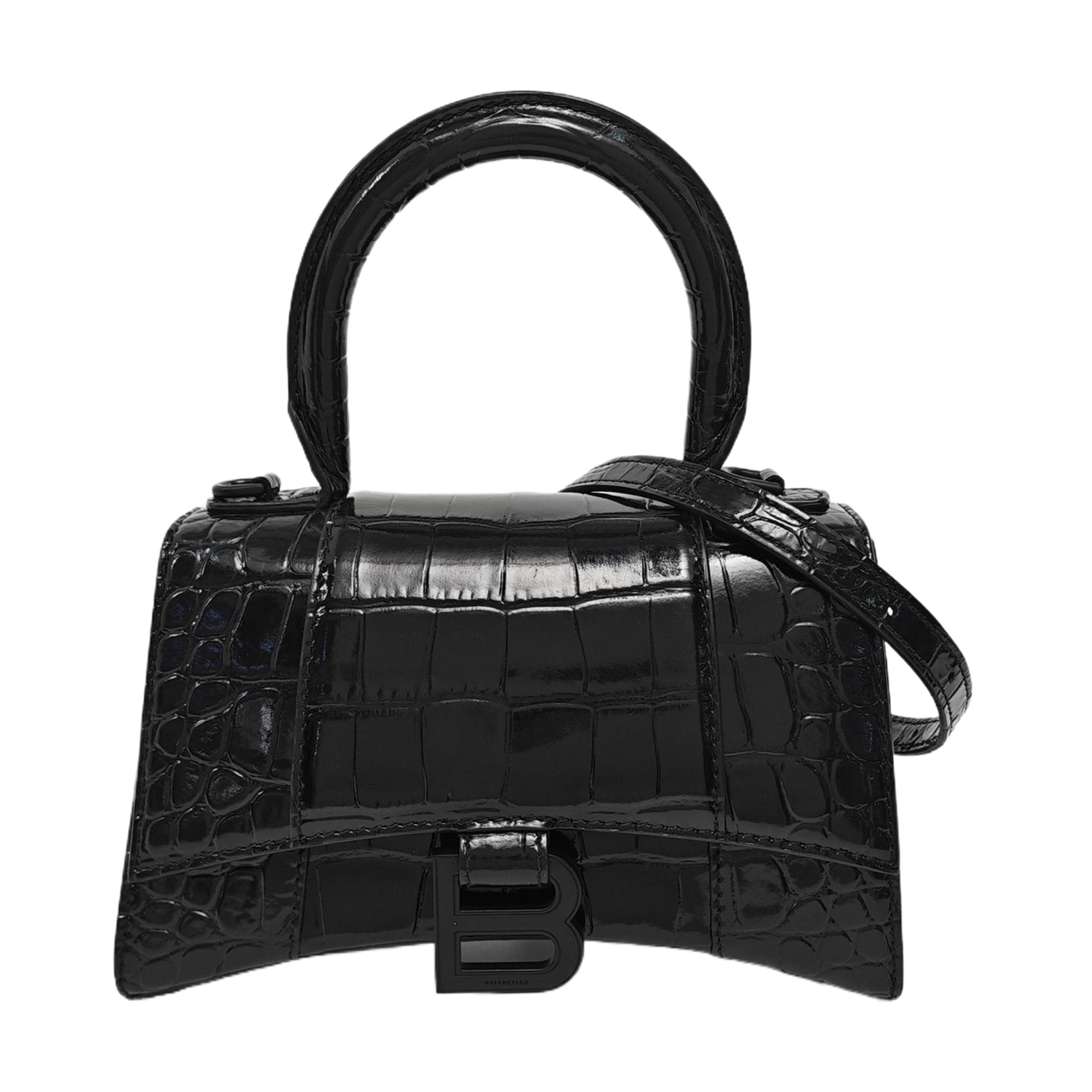 Hourglass Small Calfskin Black