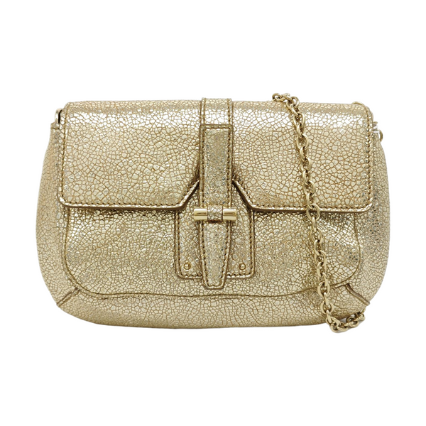 Special Material Shoulder Bag Gold