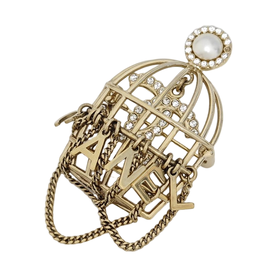 Metal Gold Brooch