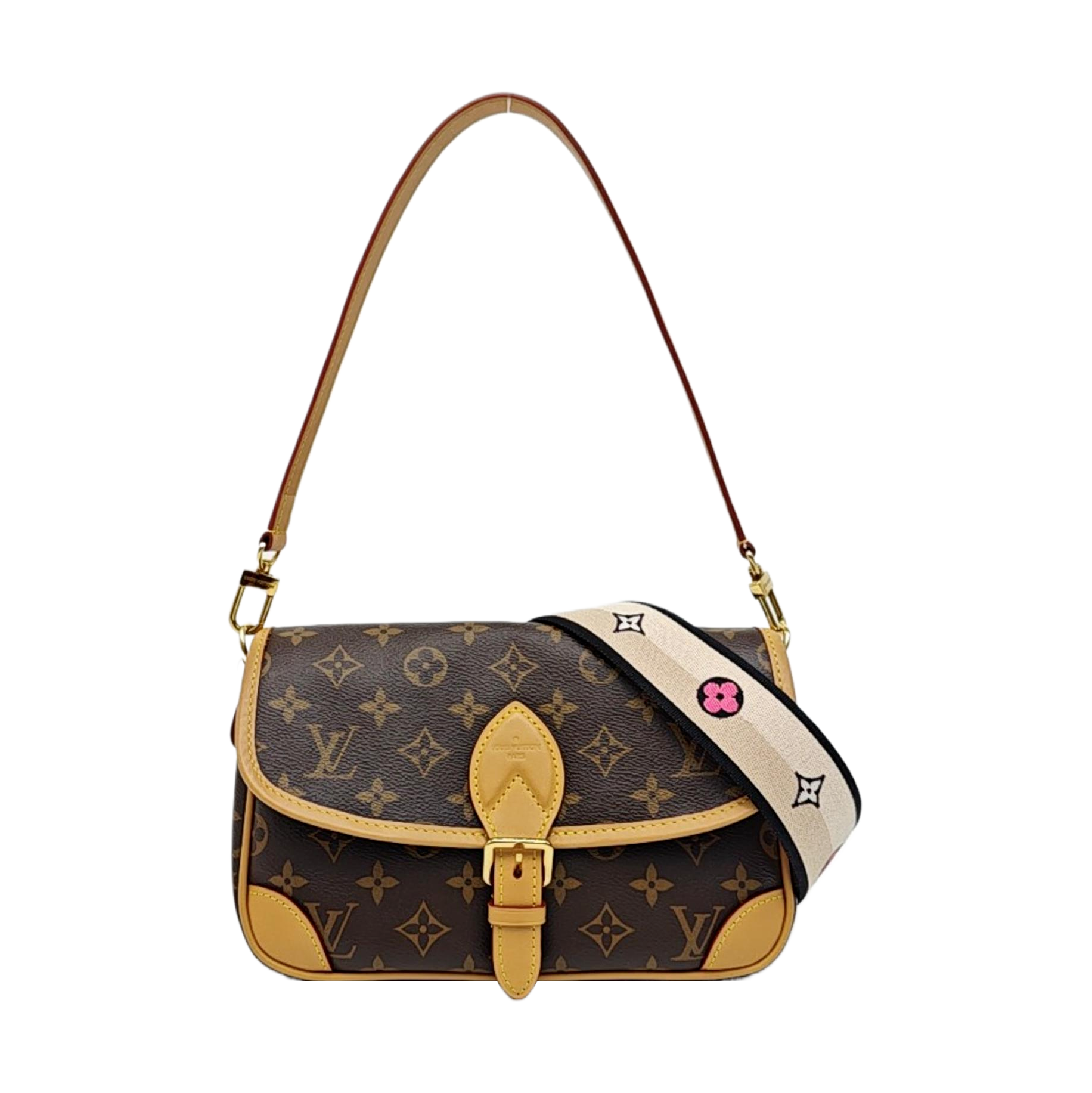 DIANE Monogram Coated Canvas Brown
