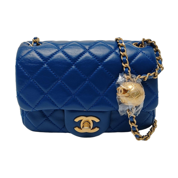 CLASSIC FLAP Mini Quilted Lambskin Blue