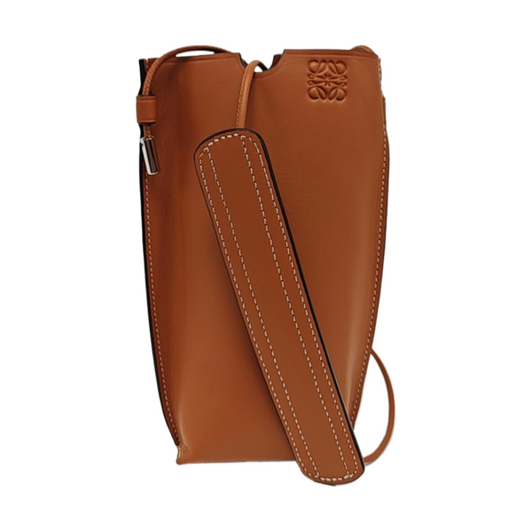Calfskin Shoulder Bag Brown