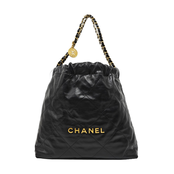 CHANEL 22 Medium Quilted Calfskin Black