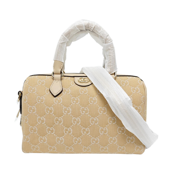 Ophidia Small Monogram Denim Beige
