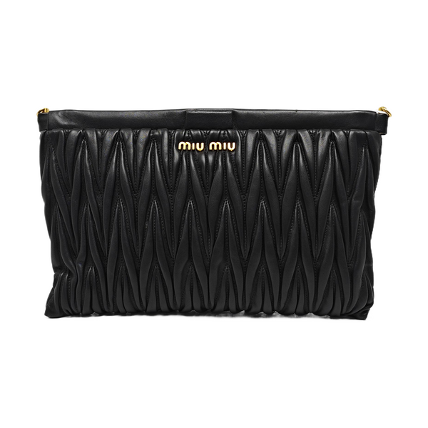 Quilted Lambskin Clutch Black