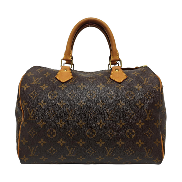 SPEEDY 30 Monogram Coated Canvas Brown