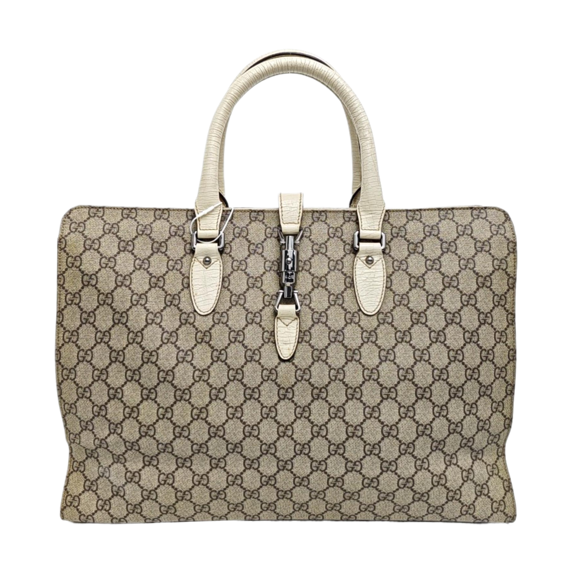 Monogram Coated Canvas Top Handle Bag Beige