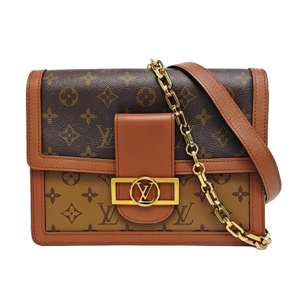 DAUPHINE MM Monogram Coated Canvas Brown
