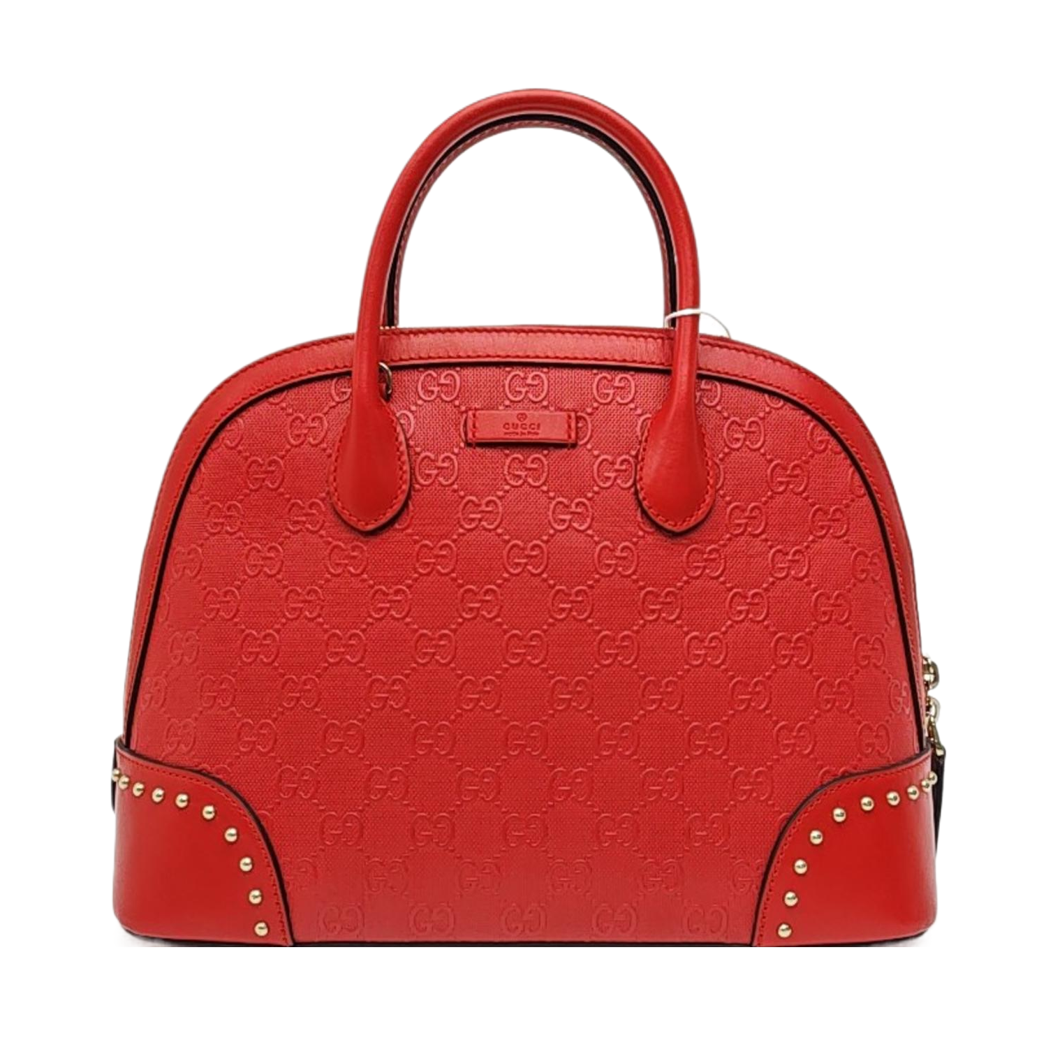 Calfskin Top Handle Bag Red