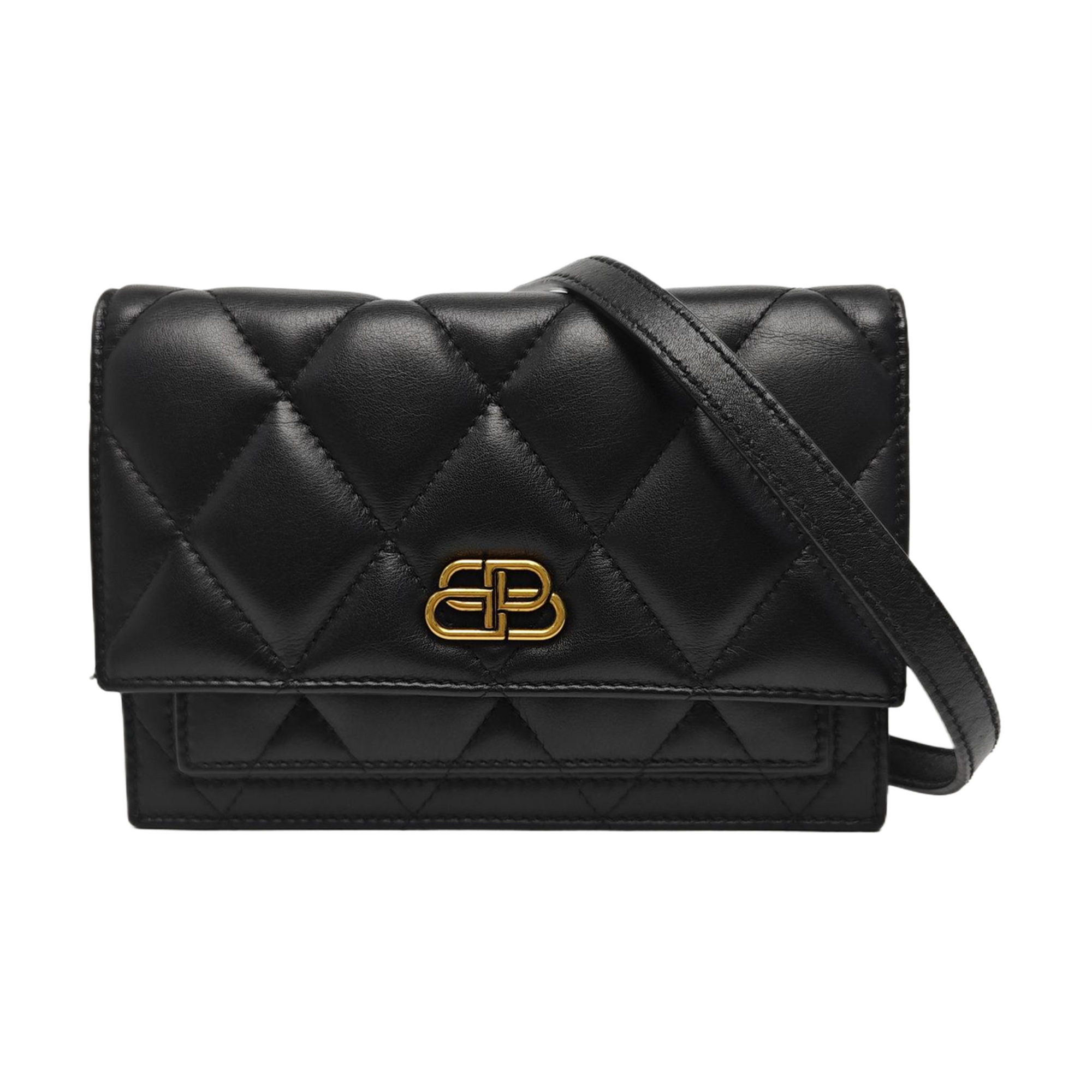 Sharp Quilted Calfskin Black
