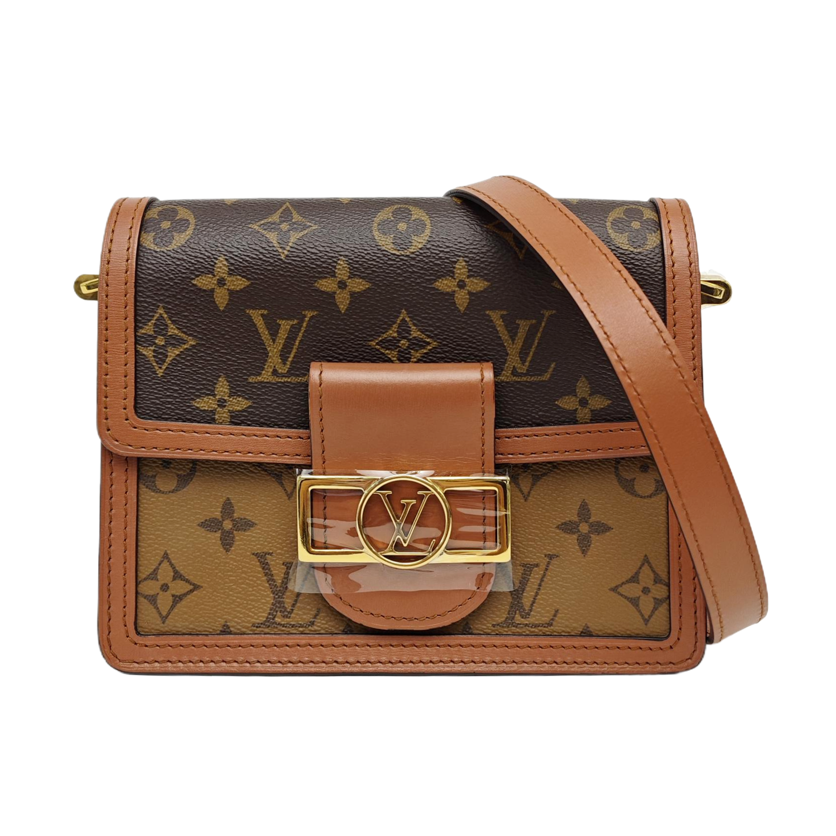 DAUPHINE Mini Monogram Coated Canvas Brown