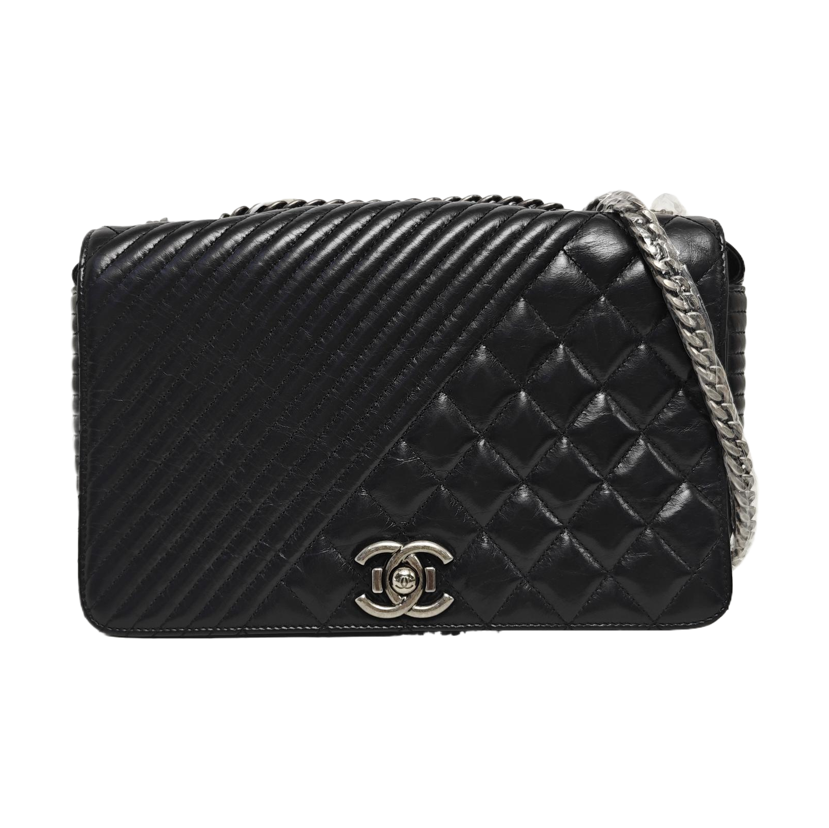 COCO BOY Quilted Calfskin Black
