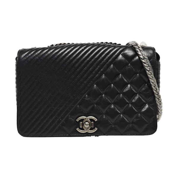 COCO BOY Quilted Calfskin Black