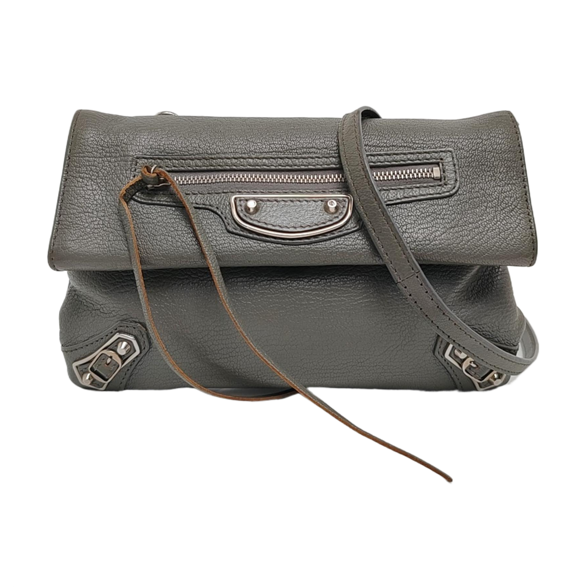 Classic Metallic Edge City Lambskin Grey