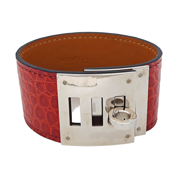 Kelly Dog Leather Red Bangle