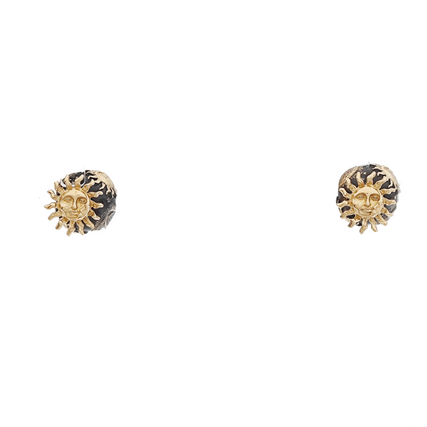 Dior Tribales Metal Black Stud Earrings