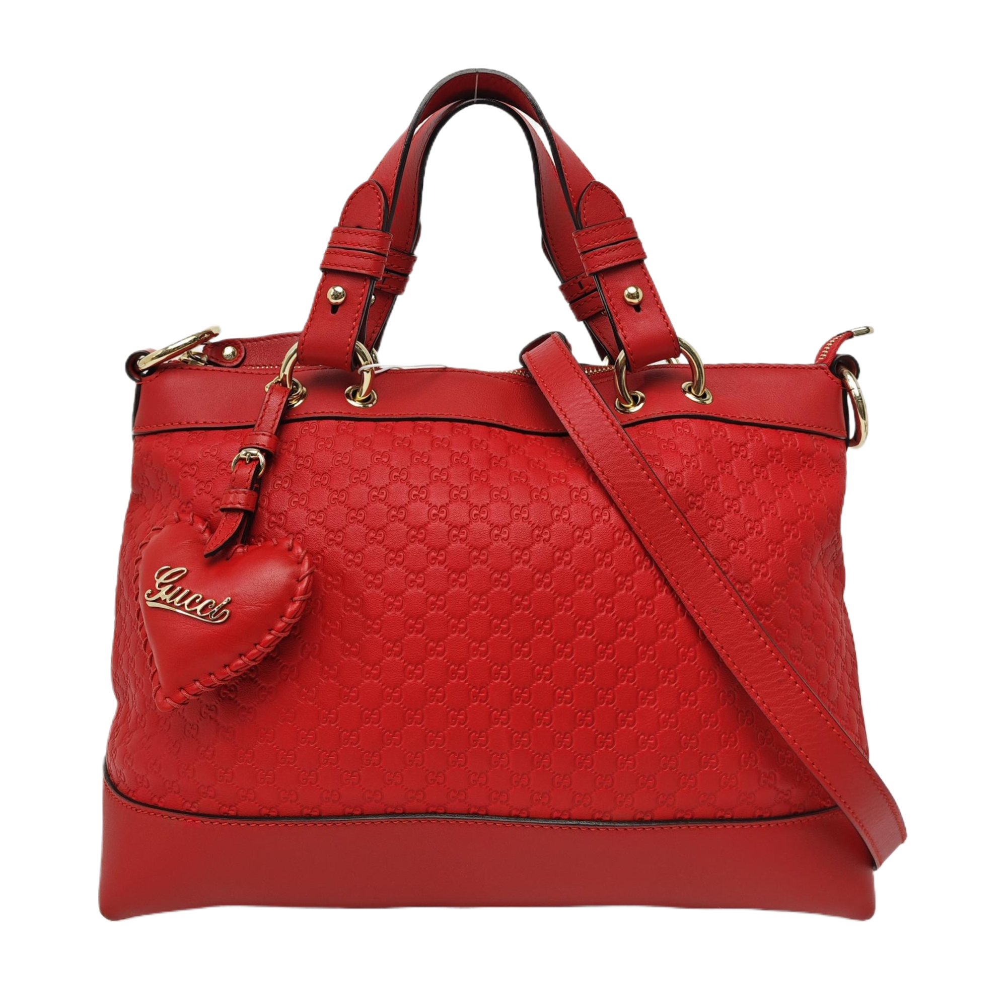 Monogram Calfskin Tote Bag Red
