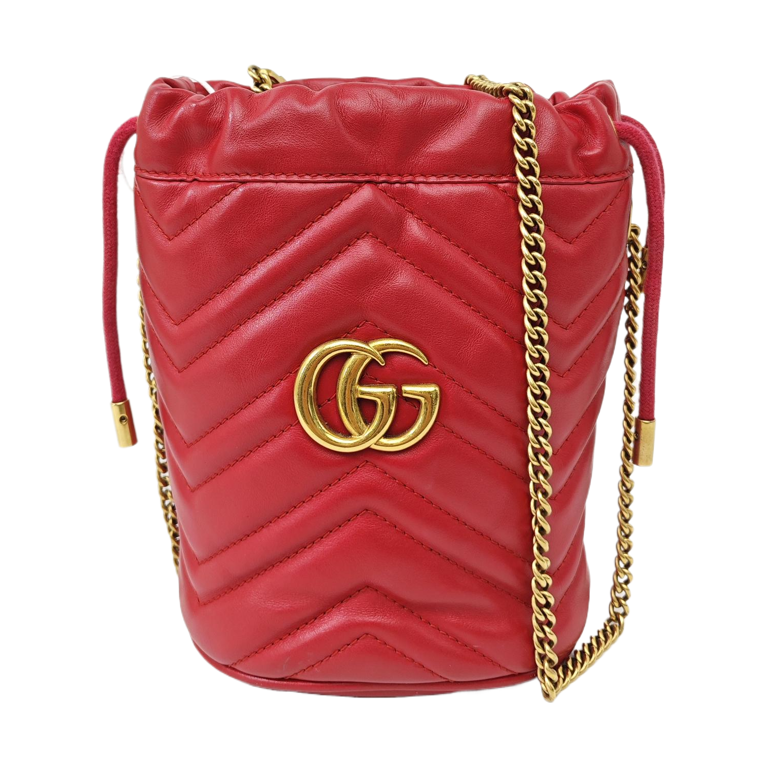 GG Marmont Mini Quilted Calfskin Red