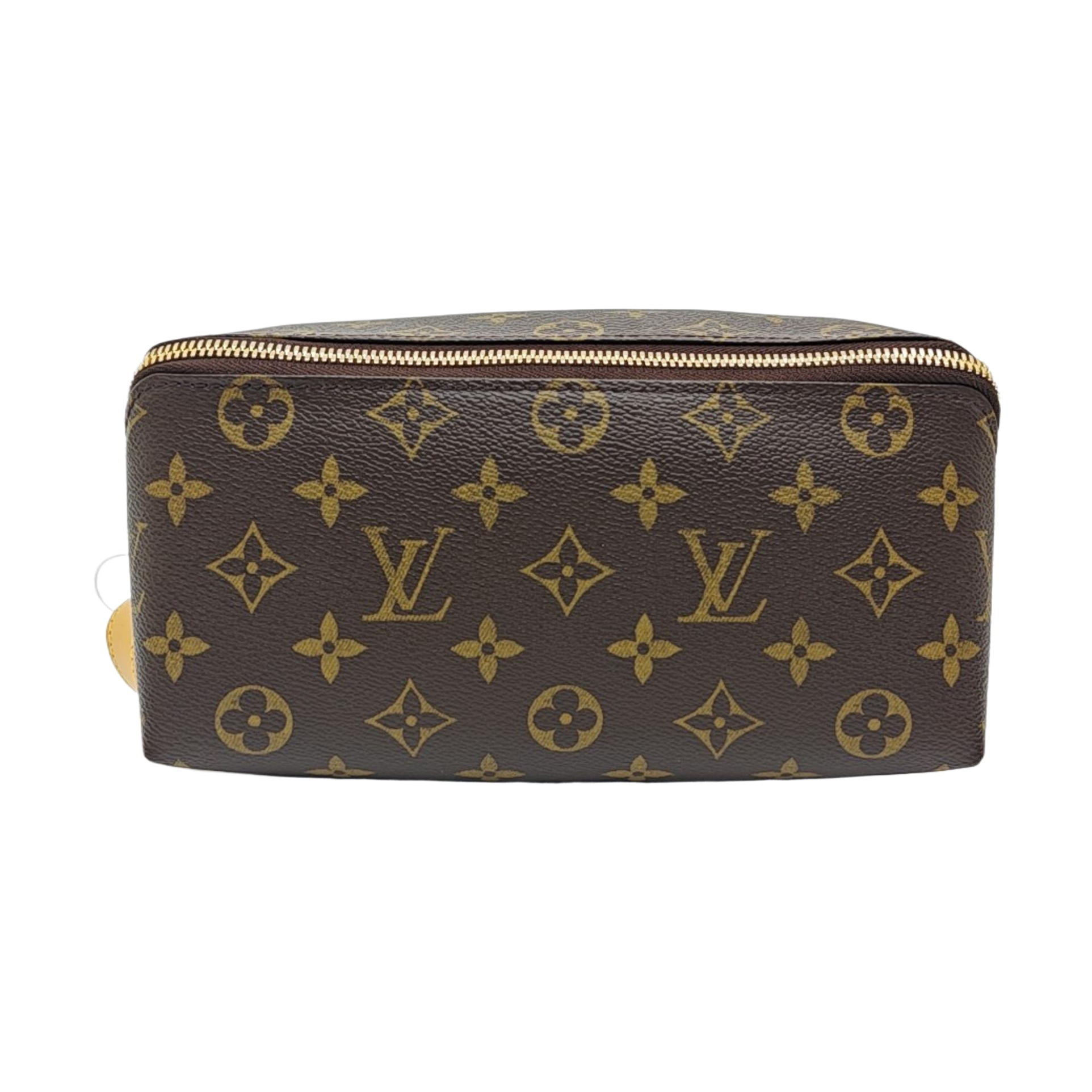 Monogram Coated Canvas Clutch Brown