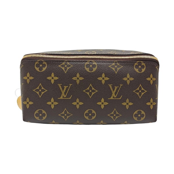 Monogram Coated Canvas Clutch Brown