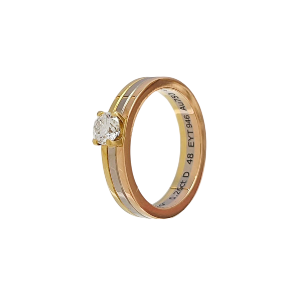 VENDÔME LOUIS CARTIER 18k White Gold Multicolor Ring EU 48