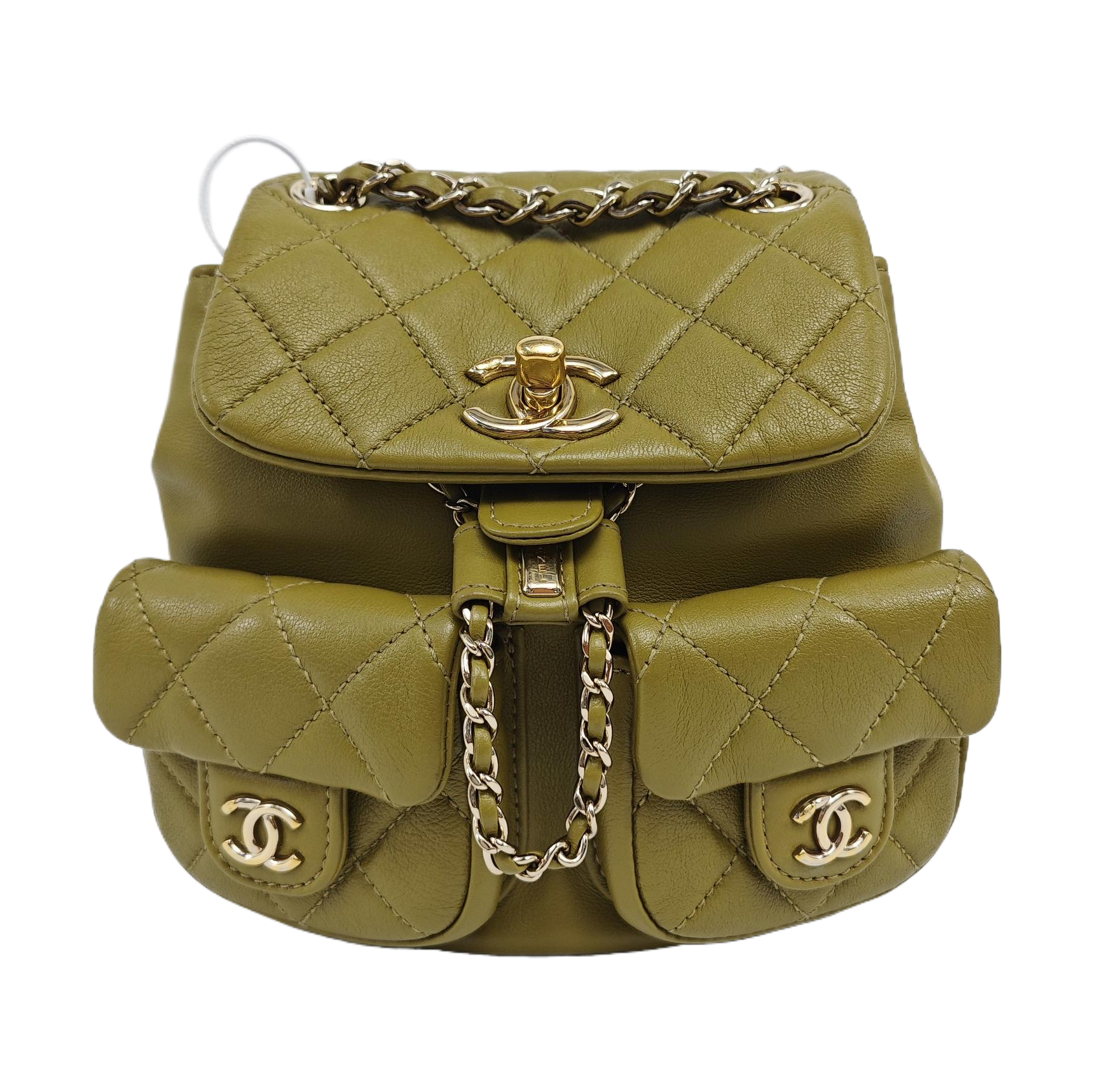 DUMA Small Quilted Calfskin Green