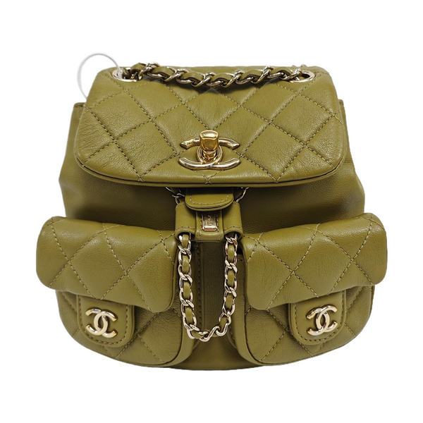 DUMA Small Quilted Calfskin Green