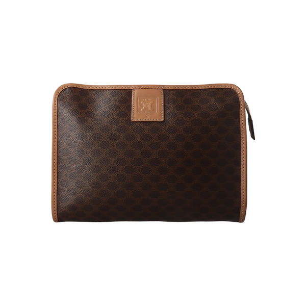 MACADAM CLUTCHE Coated Canvas Brown