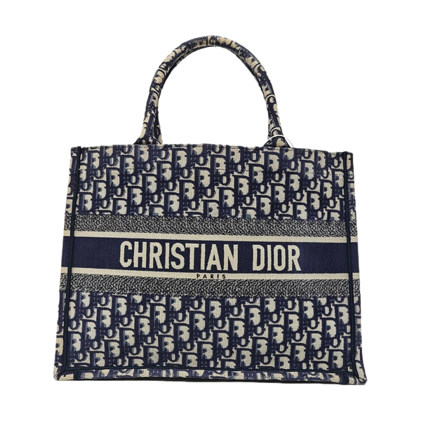 Book Tote Medium Oblique Canvas Blue